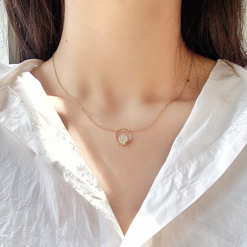 teardrop-shaped necklace