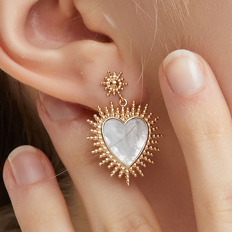 heart-shaped earring